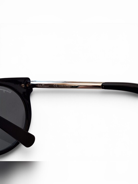 Salvatore Ferragamo SF909S Black Round Sunglasses Made in Italy main image 7